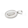 Brass Pave Natural White Shell Pendants KK-S522-07C-P-2