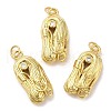 Rack Plating Brass Micro Pave Cubic Zirconia Pendants KK-C030-10G-3