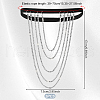 Tassel Alloy Crystal Rhinestone Thigh Chain for Women AJEW-WH0554-38B-2