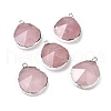 Natural Rose Quartz Pendants G-I207-14M-S-1