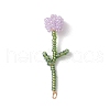 4Pcs 4 Colors Seed Beads Beaded Charms PALLOY-JF02850-5