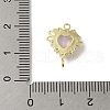 Brass Micro Pave Cubic Zirconia Pendants KK-K371-05G-3
