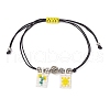 Alloy & Brass Beads Braided Bracelets BJEW-MZ00075-02-1