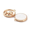 Rack Plating Alloy Resin Imitation Shell Pendants FIND-E043-09KCG-2