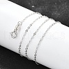 Anti-Tarnish Rhodium Plated 925 Sterling Silver Necklaces STER-M034-32A-3