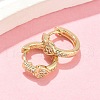 Heart Brass Micro Pave Clear Cubic Zirconia Hoop Earrings EJEW-Z102-31G-2