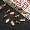 Ion Plating(IP) 304 Stainless Steel Ribbon Crimp Ends X-STAS-F098-04-5