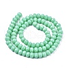 Opaque Solid Color Glass Beads Strands EGLA-A034-P8mm-D14-2