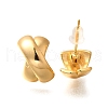 Brass Stud Earrings EJEW-Z083-02G-4