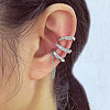 3Pcs Alloy Crystal Rhinestone Cuff Earrings Set for Women WG4401A-09-1