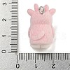 Flocking Resin Cute Pendants RESI-L043-01P-05-3