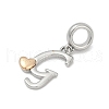 Brass European Dangle Charms KK-Z097-01G-GP-2