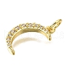 Brass Micro Pave Clear Cubic Zirconia Pendants KK-V011-62G-2