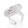 304 Stainless Steel Cuff Ring Findings STAS-S080-040I-P-4