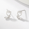 S925 Sterling Silver Flower Stud Earrings IO8237-2-4