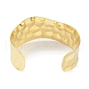 304 Stainless Steel Textured Wide Open Cuff Bangles for Women BJEW-C071-08G-3