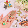 CHGCRAFT 10Pcs 10 Styles Alloy Cabochons FIND-CA0009-85-3