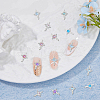 DICOSMETIC 40Pcs 8 Colors Alloy Cabochons MRMJ-DC0001-05-5
