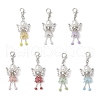 7Pcs Angel Acrylic & Glass Pearl Pendant Decorations HJEW-JM03360-2