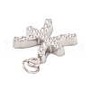 316 Stainless Steel Micro Pave Cubic Zirconia Pendants STAS-K284-01H-P-2