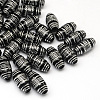 Plating Opaque Acrylic Round Beads PACR-Q101-04B-1