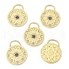 Brass Clear  Cubic Zirconia Pendants ZIRC-C024-27G-2