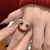 Alloy Smiling Face Cuff Rings FS-WG46EE5-01-2