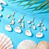 304 Stainless Steel Shell Shape Dangle Earrings EJEW-JE06382-1