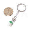Alloy Imitation Pearl Acrylic Plastic Keychain KEYC-JKC01162-2
