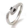 Rack Plating Brass Micro Pave Cubic Zirconia Cuff Rings RJEW-H228-08P-1