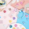 SOFPLATE 40pcs UV Plating Opaque Acrylic Beads OACR-SP0001-13-4