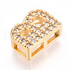 Brass Micro Pave Cubic Zirconia Charms KK-N254-217G-B-2