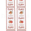 50Pcs Christmas Square with Word Merry Christmas Roll Stickers DIY-M070-03C-2