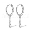 S925 Sterling Silver Lightning Hoop Earrings OB5526-12-1