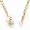 Brass Coated Iron Curb Chain Necklace Making MAK-T006-01KC-3