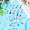   100Pcs Crackle Glass Beads Pendant Decorations HJEW-PH0001-54-4