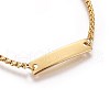 Ion Plating(IP) 304 Stainless Steel ID Bracelets BJEW-L637-10-G-2