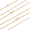 Beebeecraft 6Pcs Brass Snake Chain Necklaces Set for Men Women MAK-BBC0001-07-1
