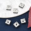 Brass Rhinestone Spacer Beads RSB072-04S-3