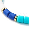 Handmade Polymer Clay Beads Stretch Bracelets BJEW-JB06486-5