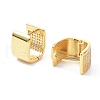 Brass Micro Pave Cubic Zirconia Hoop Earrings ZIRC-P090-04G-3