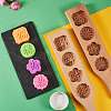 Star & & Flower & Flat Round & Square Wooden Press Mooncake Molds BAKE-SZ0001-06-4