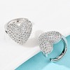 Brass Micro Pave Clear Cubic Zirconia Cuff Earrings EJEW-Z111-03P-02-2