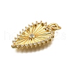Brass Micro Pave Cubic Zirconia Pendants KK-K401-08E-G-2