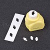 Random Single Color or Random Mixed Color Mini Plastic Craft Paper Punch Sets for Scrapbooking & Paper Crafts AJEW-L051-04-3