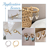 DICOSMETIC 12Pcs 2 Colors 201 Stainless Steel Huggie Hoop Earrings Findings FIND-DC0005-91-7