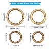 Gorgecraft 16Pcs 4 Style Alloy Spring Gate Rings AJEW-GF0002-54AB-2