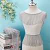 Polyester Tassel Lace Trim SRIB-WH0011-251A-02-5