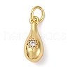 Brass Micro Pave Cubic Zirconia Pendants KK-P308-55G-1