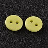 2-Hole Flat Round Resin Sewing Buttons for Costume Design BUTT-E119-14L-15-2